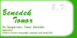 benedek tomor business card